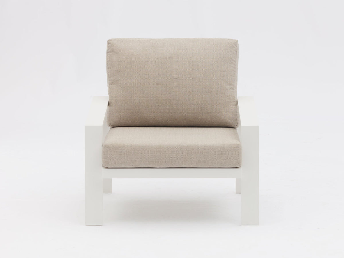 Bondi 4Piece Aluminium Outdoor Lounge Setting — White FurnitureOkay®