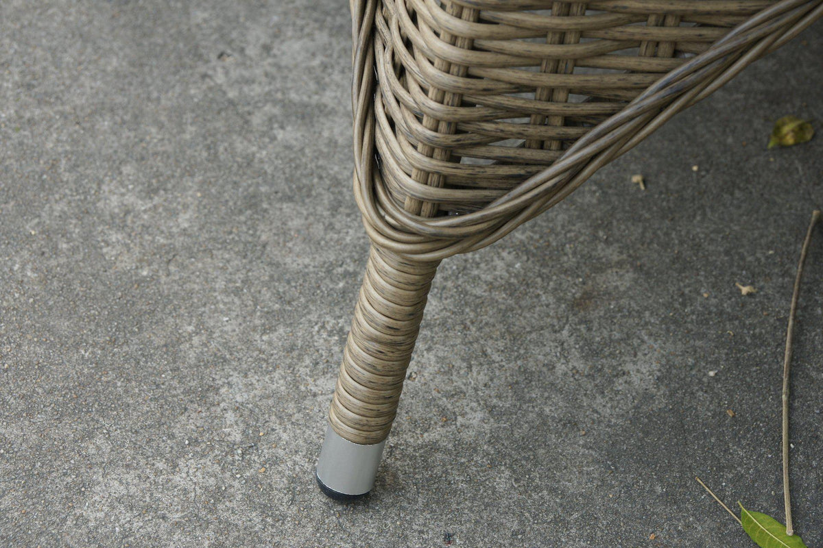 Rosebud Wicker Outdoor Low Dining Table — Brown FurnitureOkay®