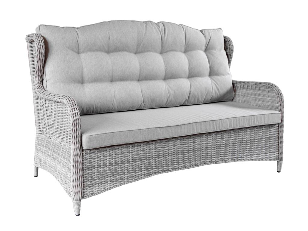 Rosebud Wicker Outdoor Sofa (3Seater) — White Shell FurnitureOkay®