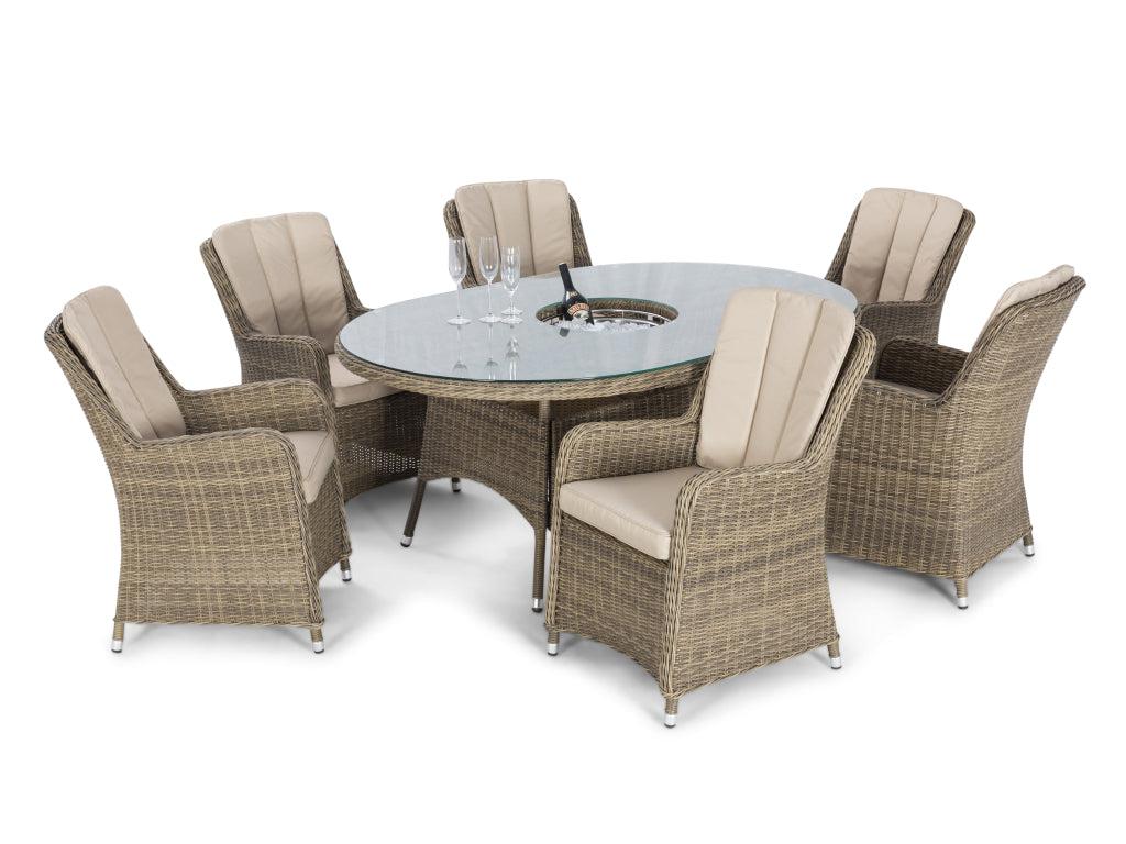 FurnitureOkay Winchester 7-Piece Wicker Outdoor Dining Setting (Oval)