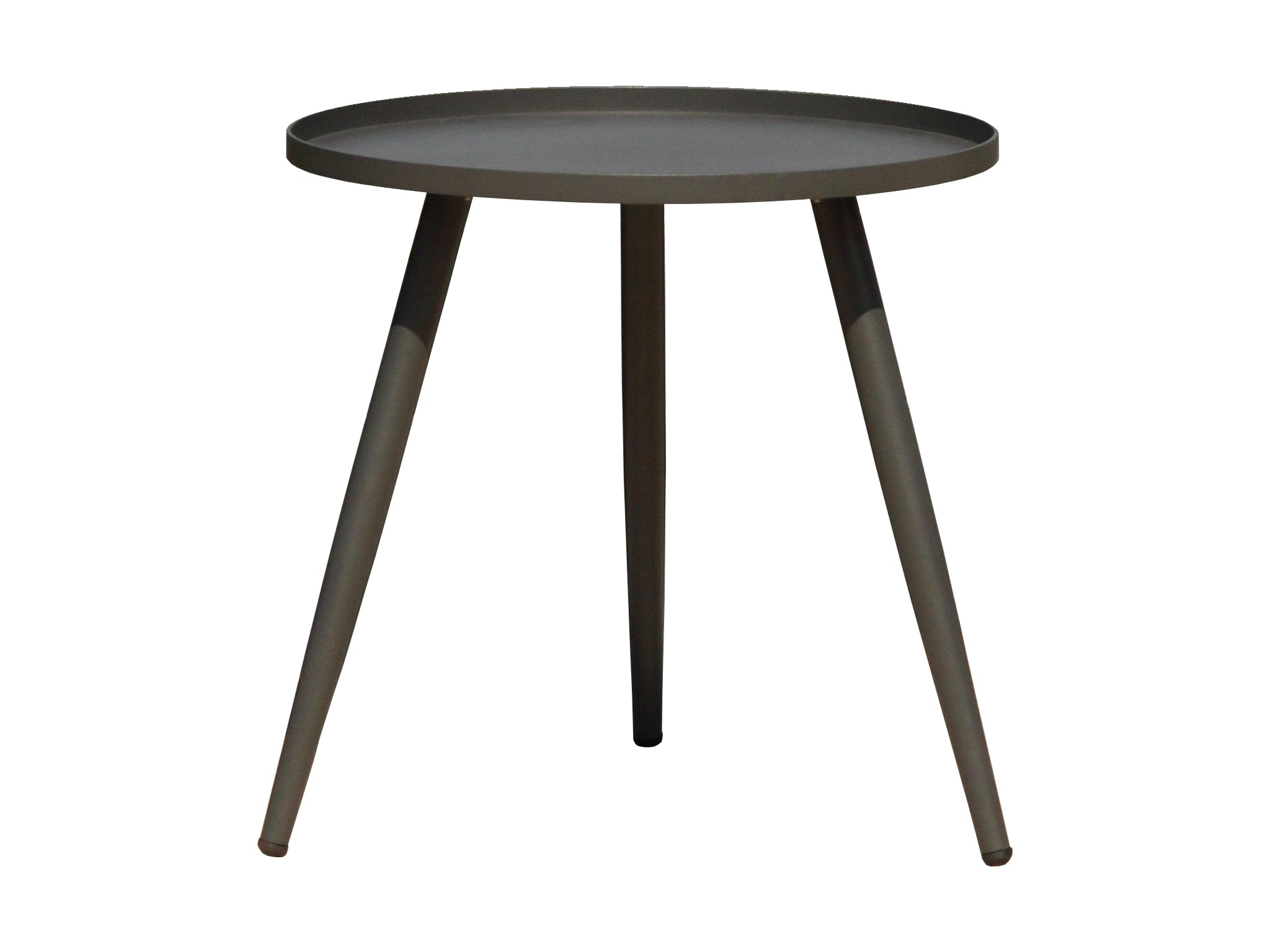 FurnitureOkay Yea Steel Outdoor Side Table Set — Charcoal