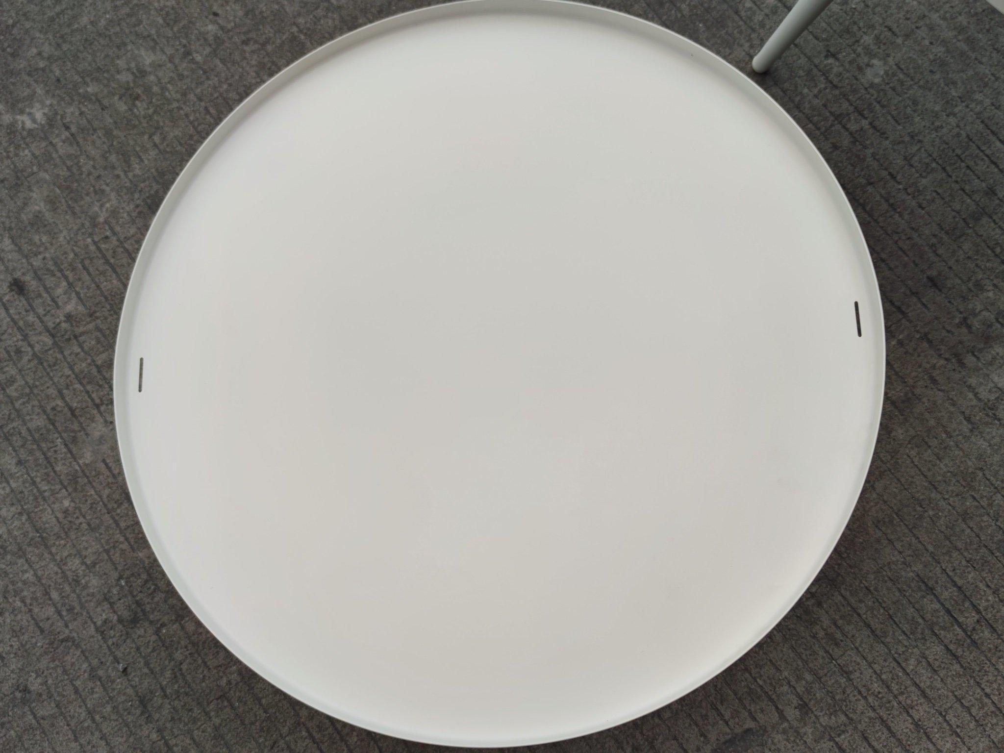 FurnitureOkay Yea Steel Outdoor Side Table Set — White