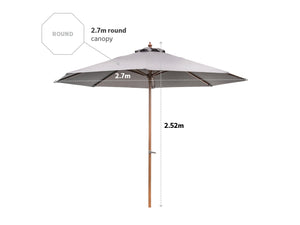 Coolaroo Elwood 2.7m Round Market Umbrella