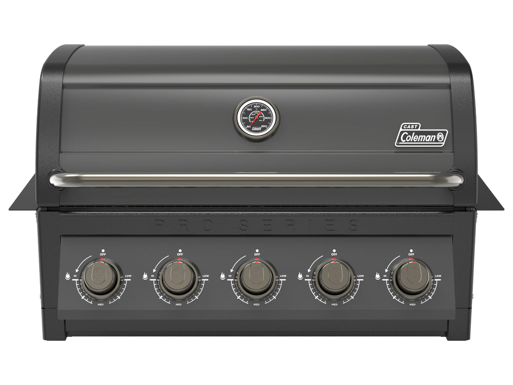 Coleman Pro Series 5-Burner Built-in Gas BBQ — Black Matte