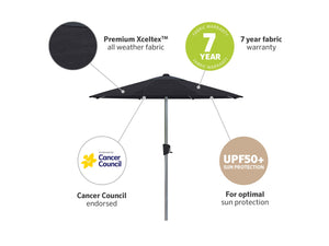 Coolaroo Bronte 2.5m Round Market Umbrella