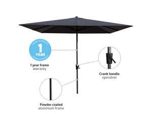 Coolaroo Kuranda 3m Square Market Umbrella