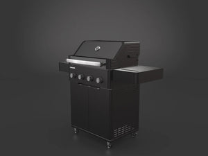 Everdure Hayman 4-Burner Gas BBQ with Trolley — Black