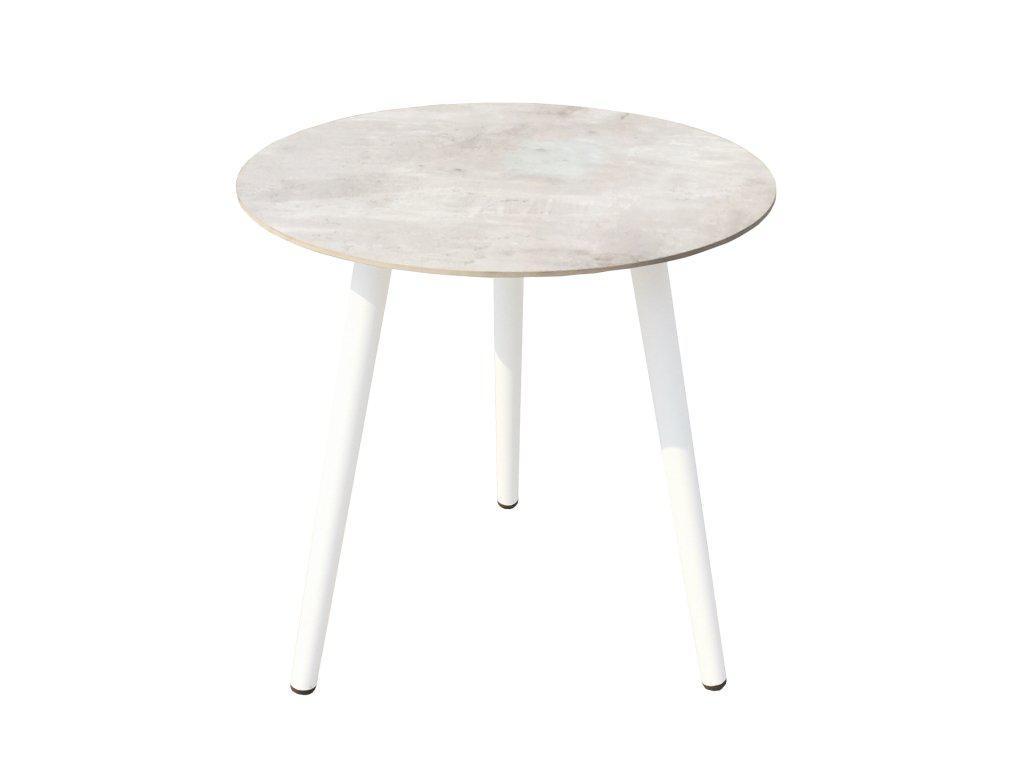 FurnitureOkay Bayview Ceramic Outdoor Side Table — White