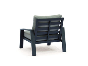 FurnitureOkay Bondi 4-Piece Aluminium Outdoor Lounge Setting — Charcoal