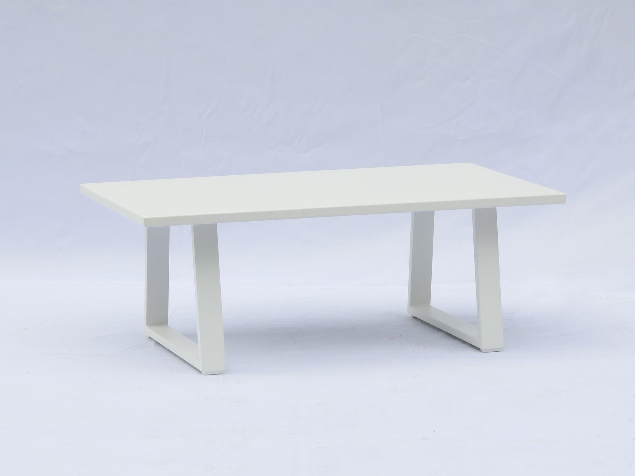 FurnitureOkay Bondi 4-Piece Aluminium Outdoor Lounge Setting — White