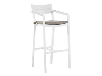 FurnitureOkay Bondi-Mosman 7-Piece Ceramic Outdoor Extendable Bar Setting — White