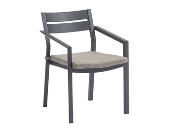 FurnitureOkay Bondi Aluminium Outdoor Dining Chair — Charcoal