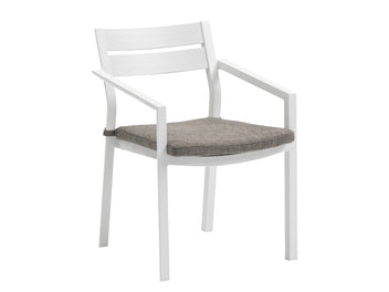 FurnitureOkay Bondi-Capri 9-Piece Sintered Stone Outdoor Dining Setting — White