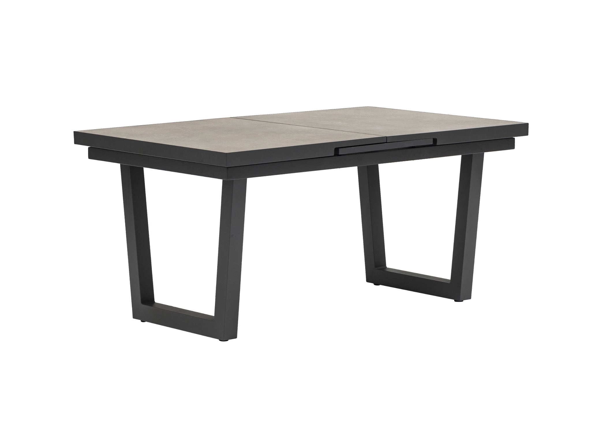 FurnitureOkay Bondi-Mosman 9-Piece Ceramic Outdoor Extendable Dining Setting — Charcoal