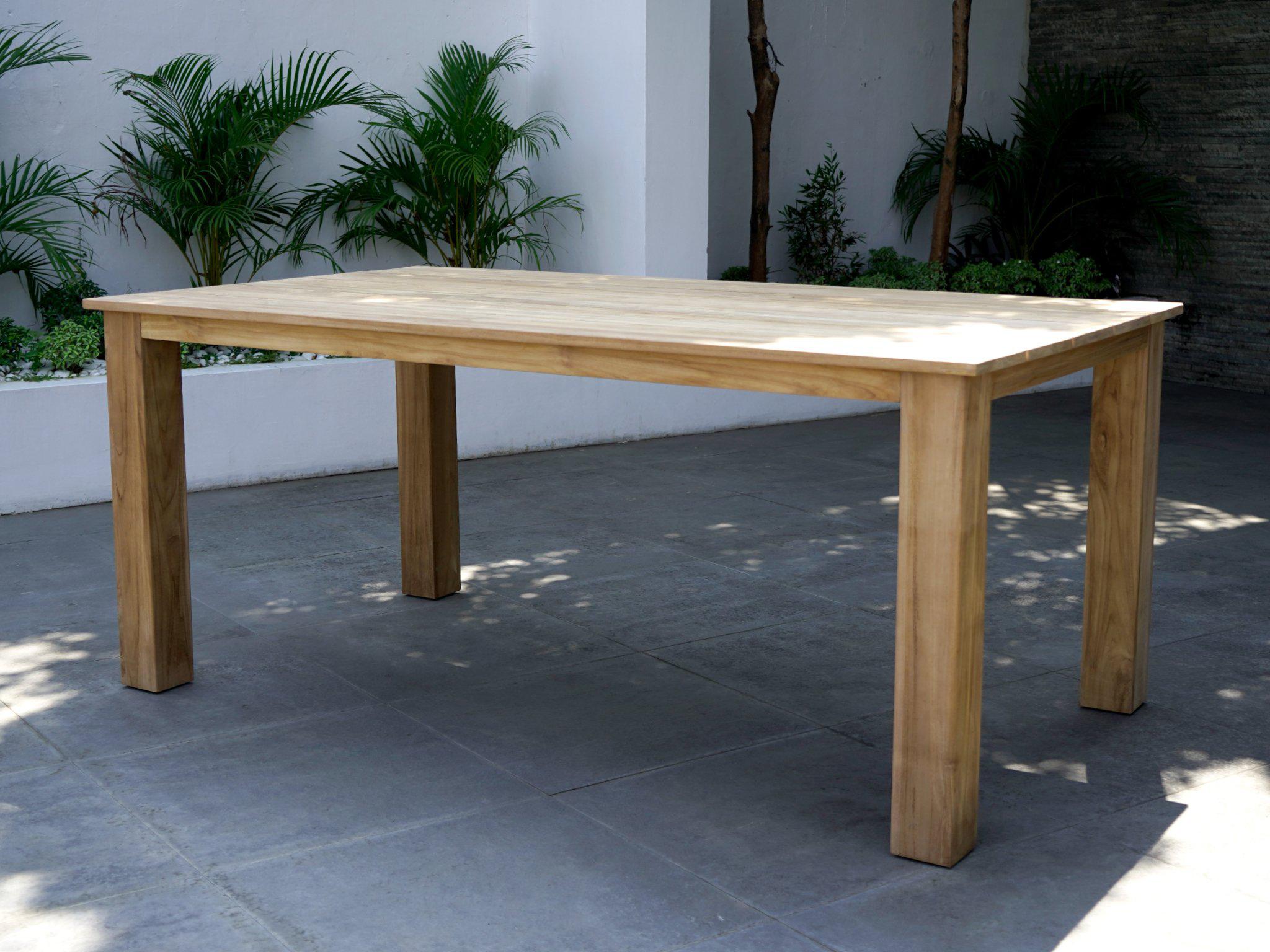 FurnitureOkay Brooklyn Teak Outdoor Dining Table (180x100cm)