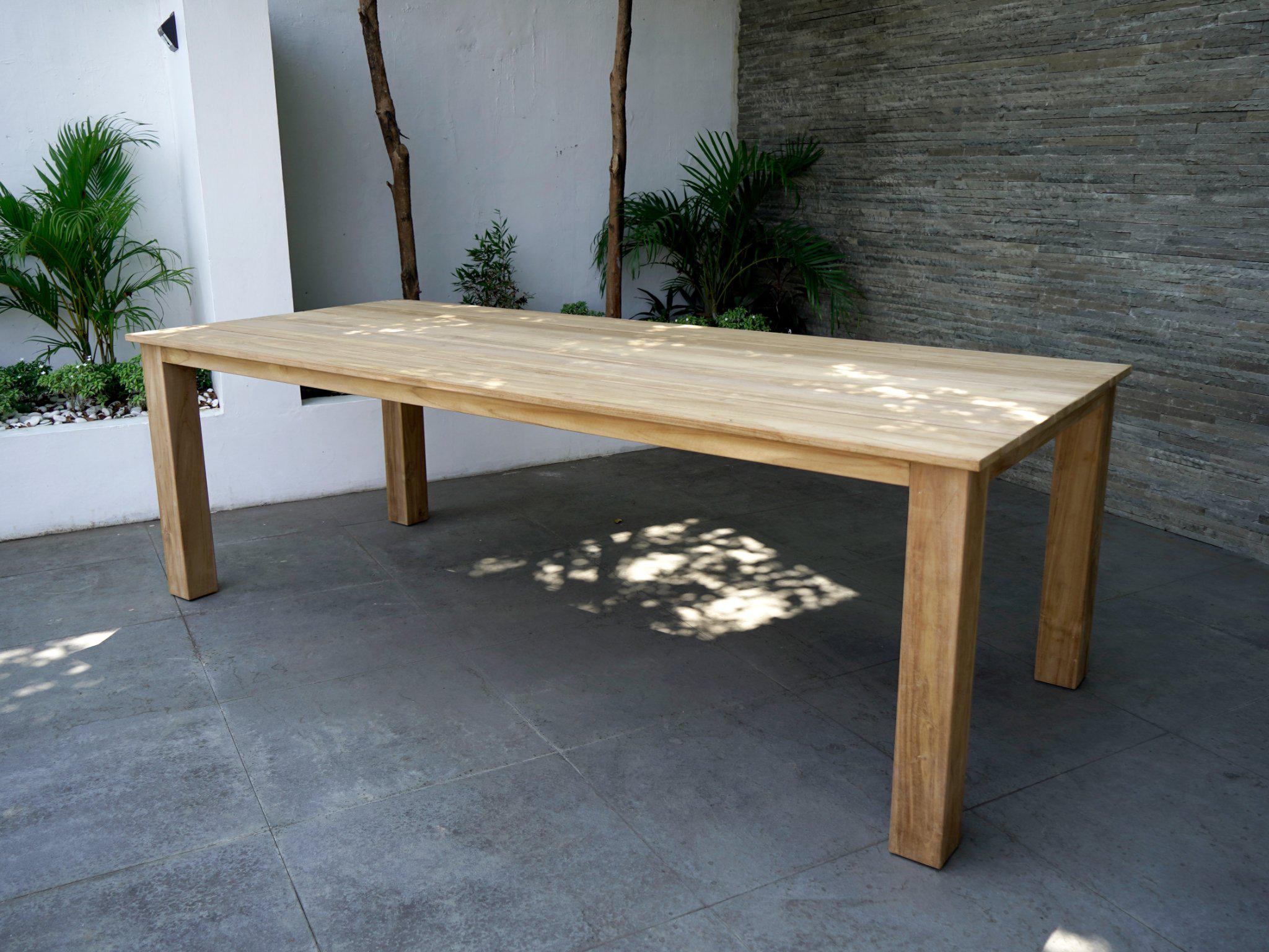 FurnitureOkay Brooklyn Teak Outdoor Dining Table (240x100cm)