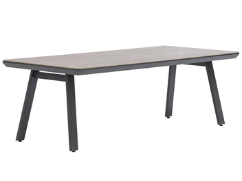 FurnitureOkay Capri Sintered Stone Outdoor Dining Table (220x100cm) — Charcoal