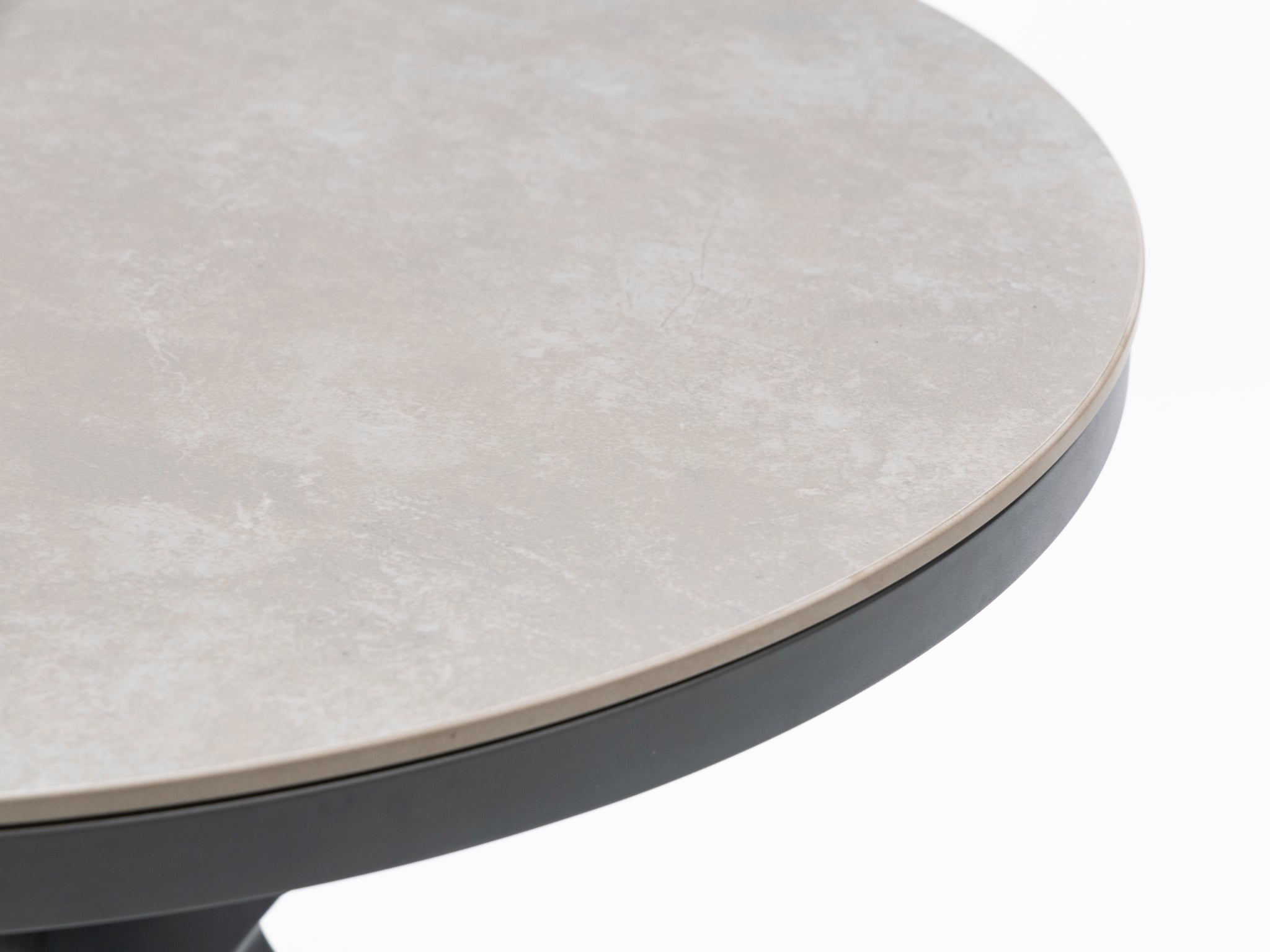 FurnitureOkay Mosman-Capri 3-Piece Sintered Stone Outdoor Dining Setting — Charcoal