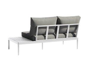 FurnitureOkay Coogee 4-Piece Aluminium Outdoor Modular Lounge Setting — White