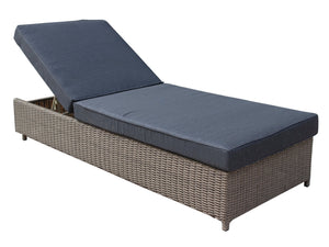 FurnitureOkay Dubai Wicker Sunlounger — Brown