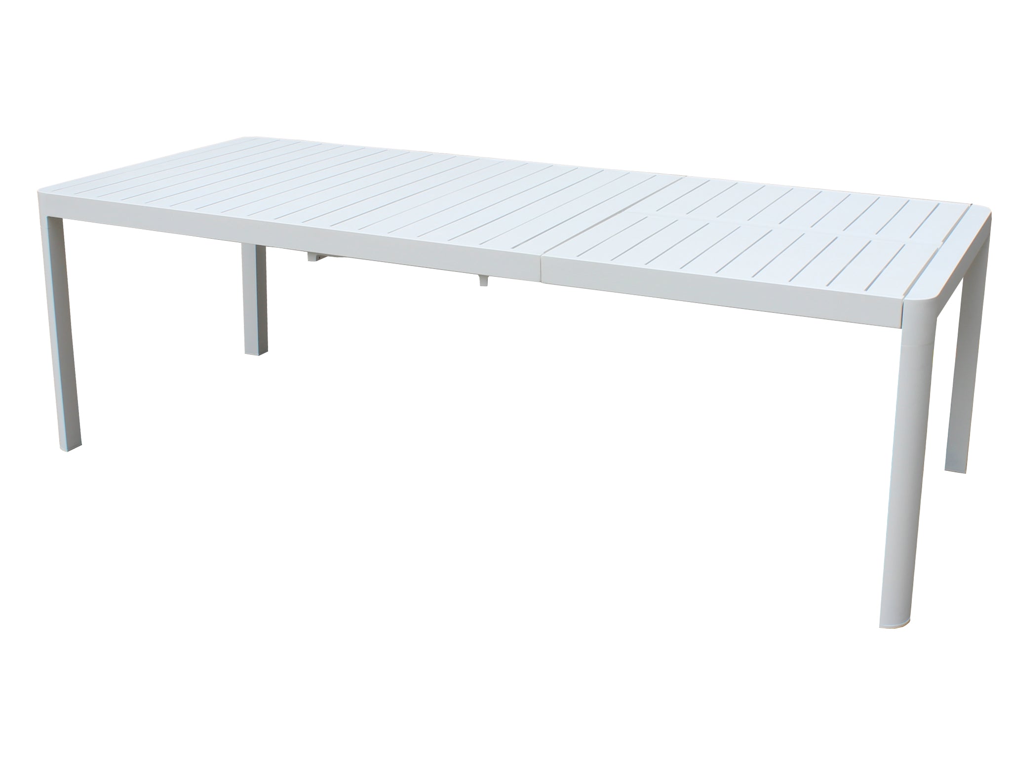 FurnitureOkay Eden 9-Piece Aluminium Outdoor Extendable Dining Setting — White