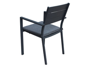 FurnitureOkay Eden Aluminium Outdoor Dining Chair — Charcoal