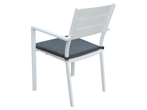 FurnitureOkay Eden Aluminium Outdoor Dining Chair — White