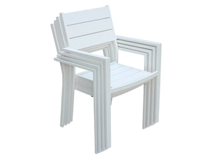 FurnitureOkay Eden Aluminium Outdoor Dining Chair — White