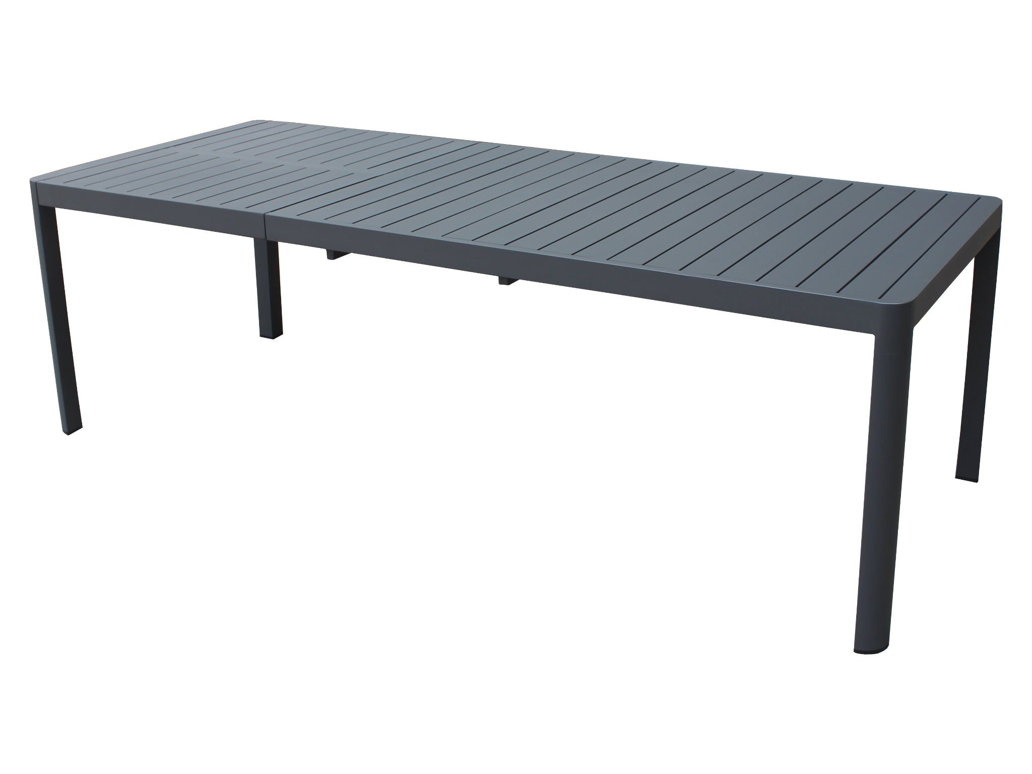 FurnitureOkay Eden Aluminium Outdoor Extendable Dining Table (160-240x100cm) — Charcoal
