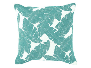 FurnitureOkay Embroidered Leaf Pattern Outdoor Cushion