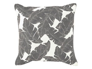 FurnitureOkay Embroidered Leaf Pattern Outdoor Cushion