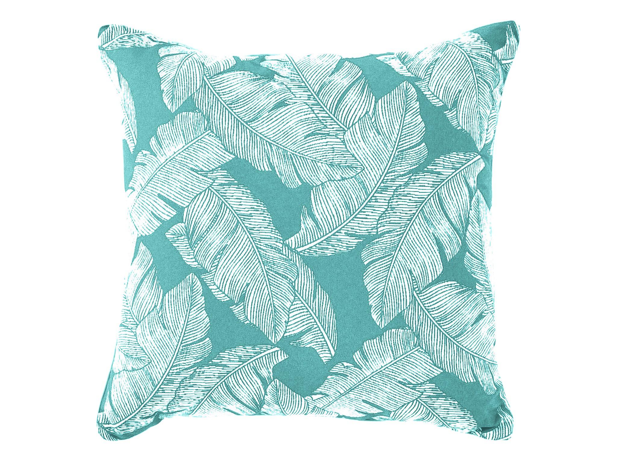 FurnitureOkay Embroidered Leaf Pattern Outdoor Cushion Cover