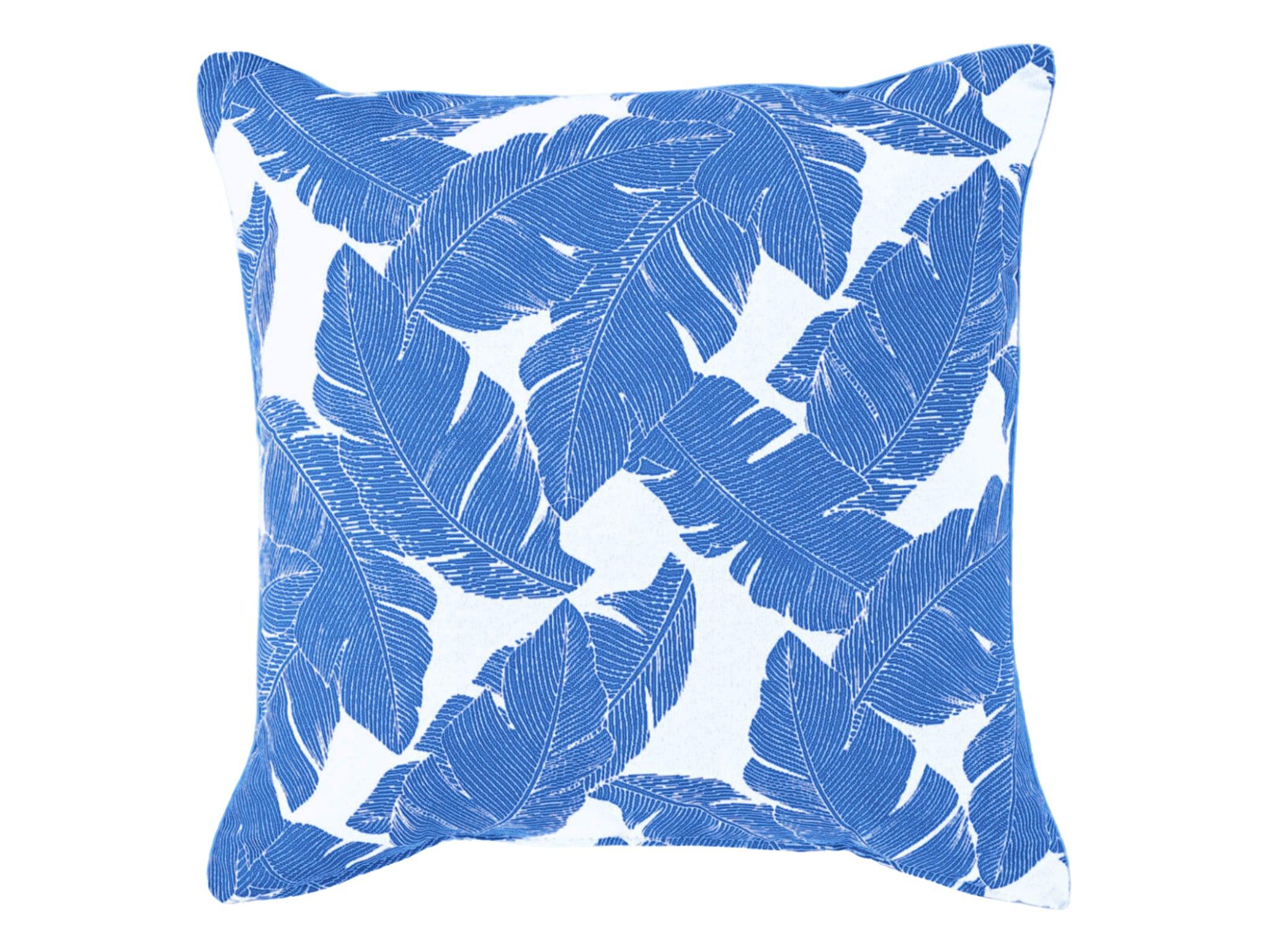 FurnitureOkay Embroidered Leaf Pattern Outdoor Cushion Cover