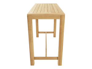 FurnitureOkay Essex Teak Outdoor Bar Table (140x60cm)