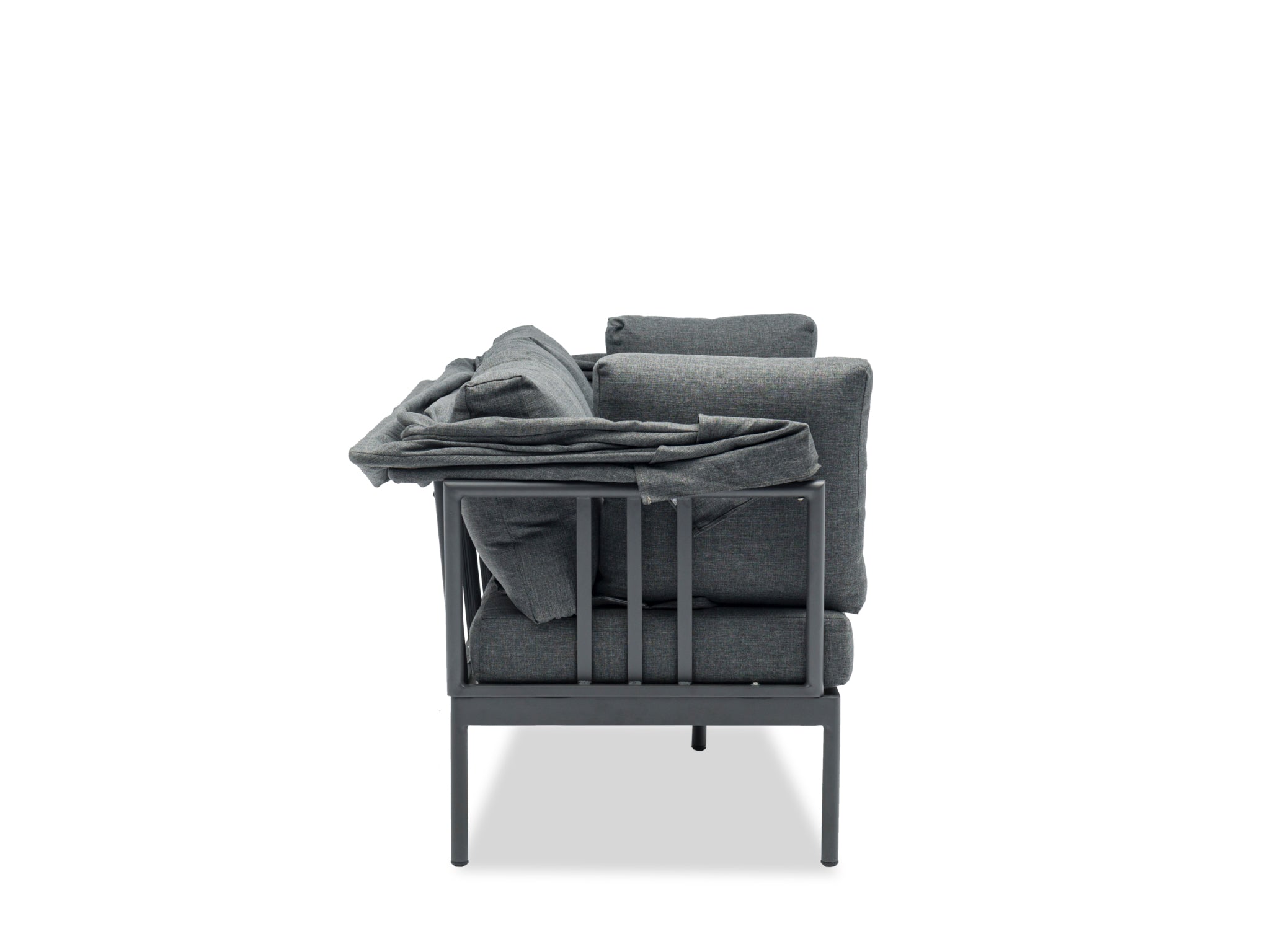 FurnitureOkay Florence Aluminium Outdoor Multi-Function Daybed — Charcoal