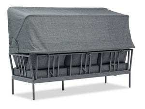 FurnitureOkay Florence Aluminium Outdoor Multi-Function Daybed — Charcoal