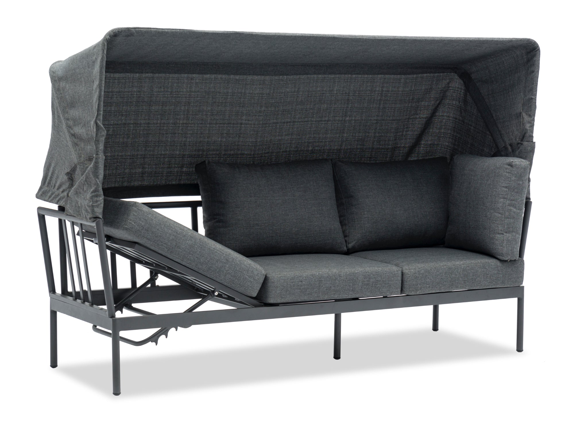 FurnitureOkay Florence Aluminium Outdoor Multi-Function Daybed — Charcoal