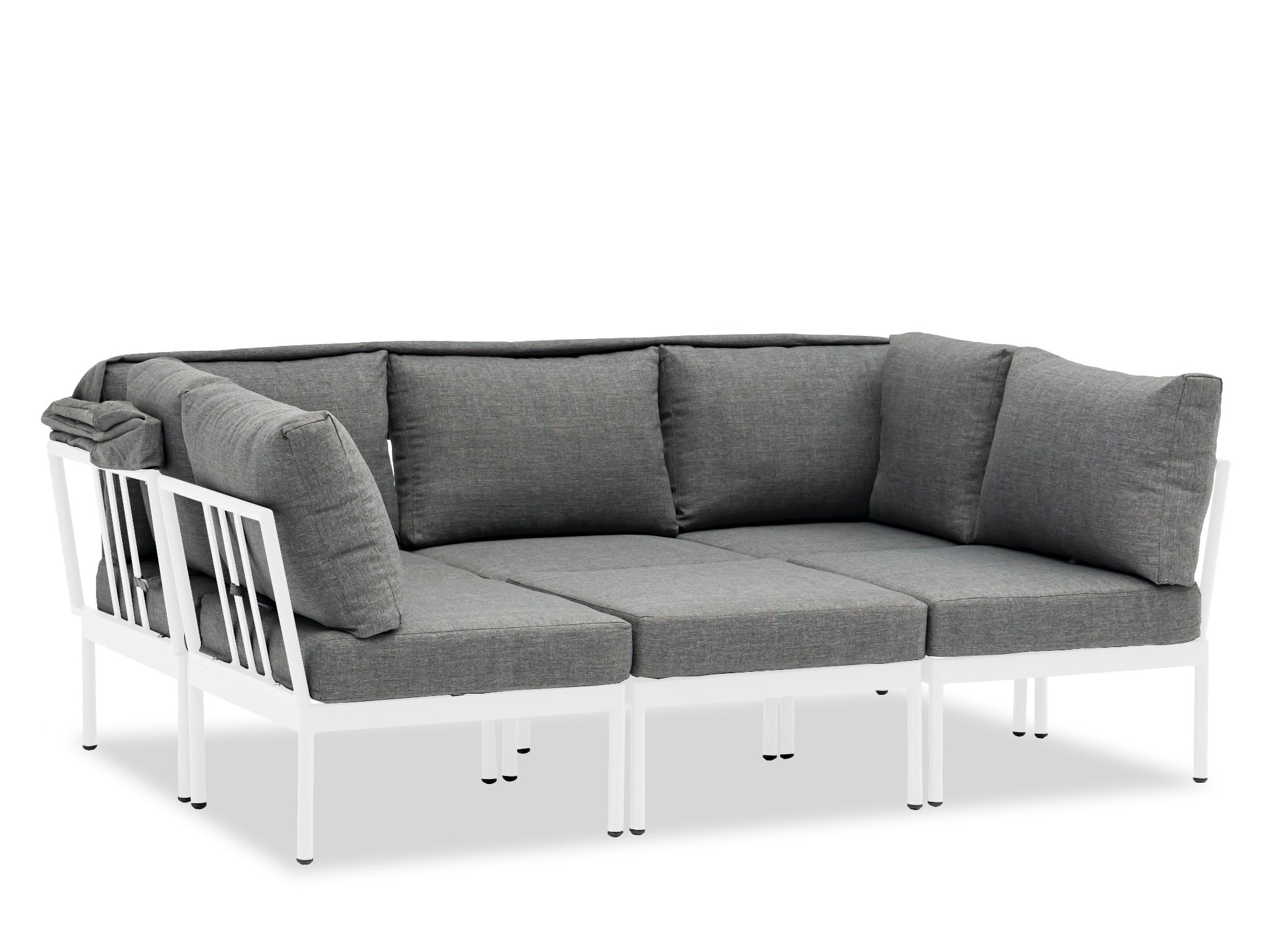 FurnitureOkay Florence Aluminium Outdoor Multi-Function Daybed — White