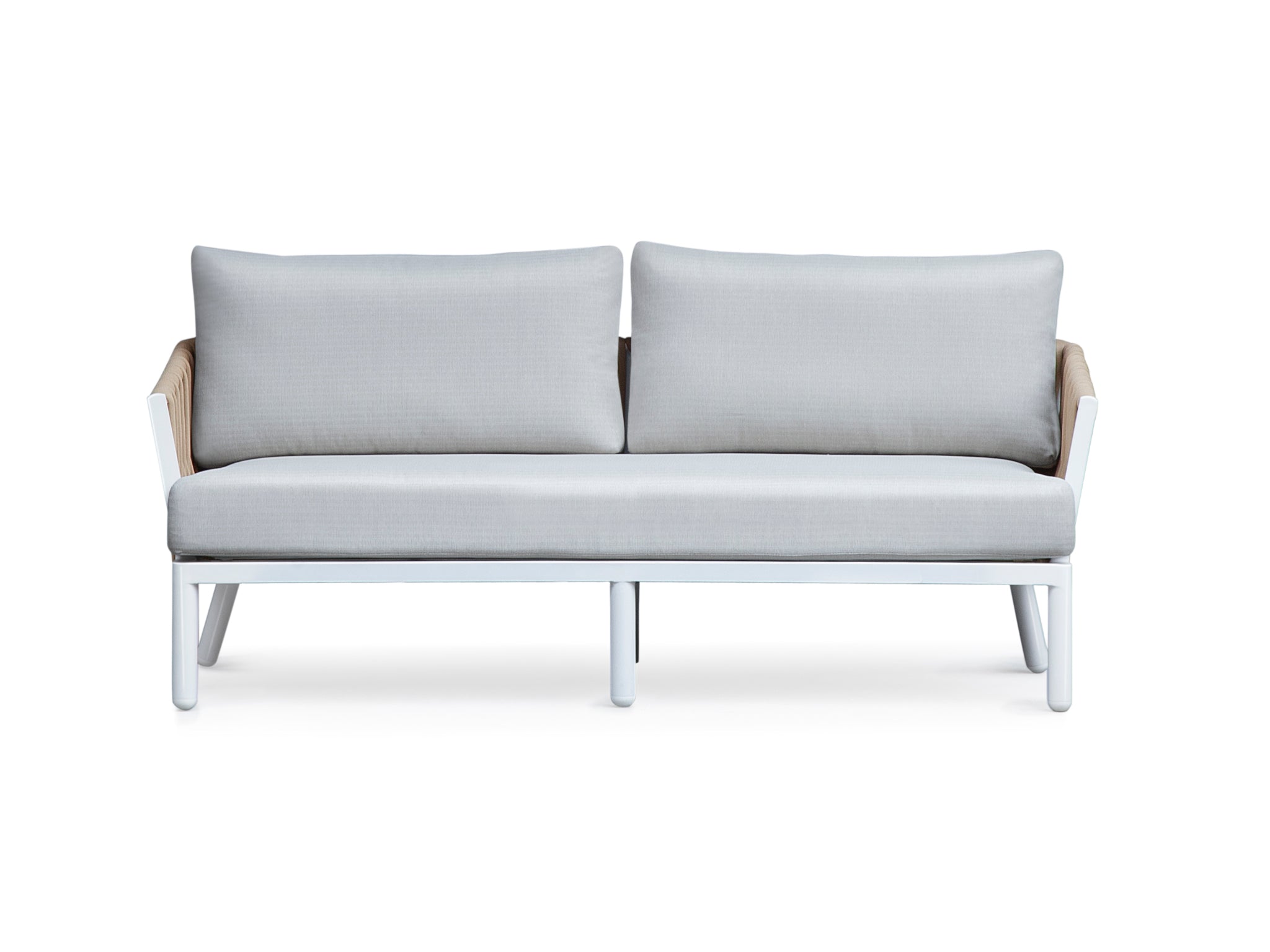 FurnitureOkay Hawaii 4-Piece Rope Outdoor Lounge Setting — White