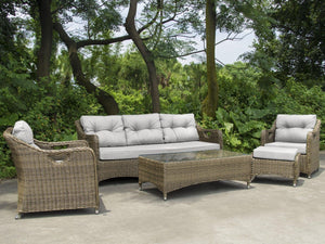 FurnitureOkay Liverpool 5-Piece Wicker Outdoor Lounge Setting