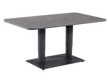 FurnitureOkay Malta Sintered Stone Outdoor Height Adjustable Table — Charcoal