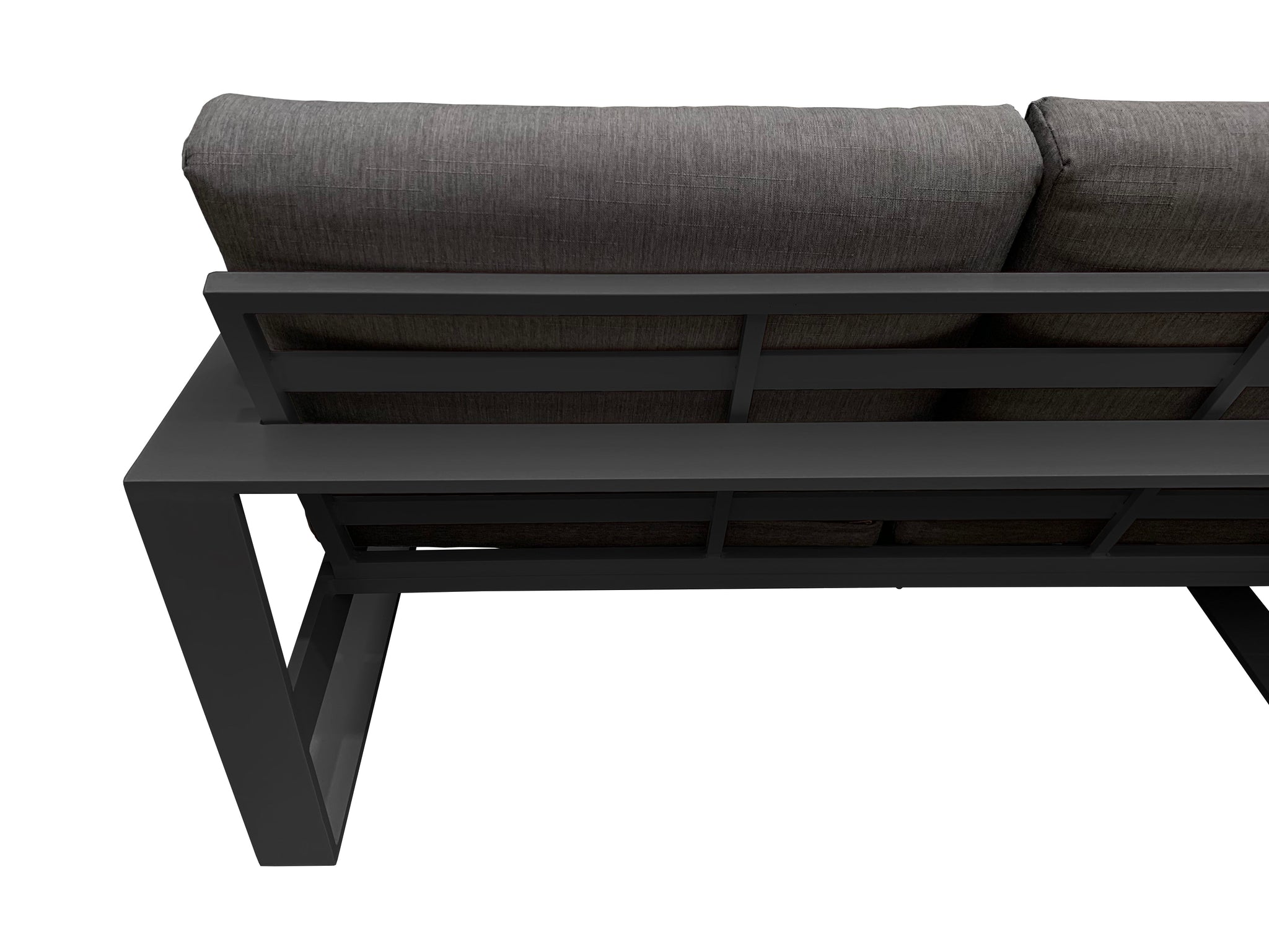 FurnitureOkay Manly 5-Piece Aluminium Outdoor Modular Lounge Setting — Charcoal