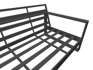 FurnitureOkay Manly 5-Piece Aluminium Outdoor Modular Lounge Setting — Charcoal