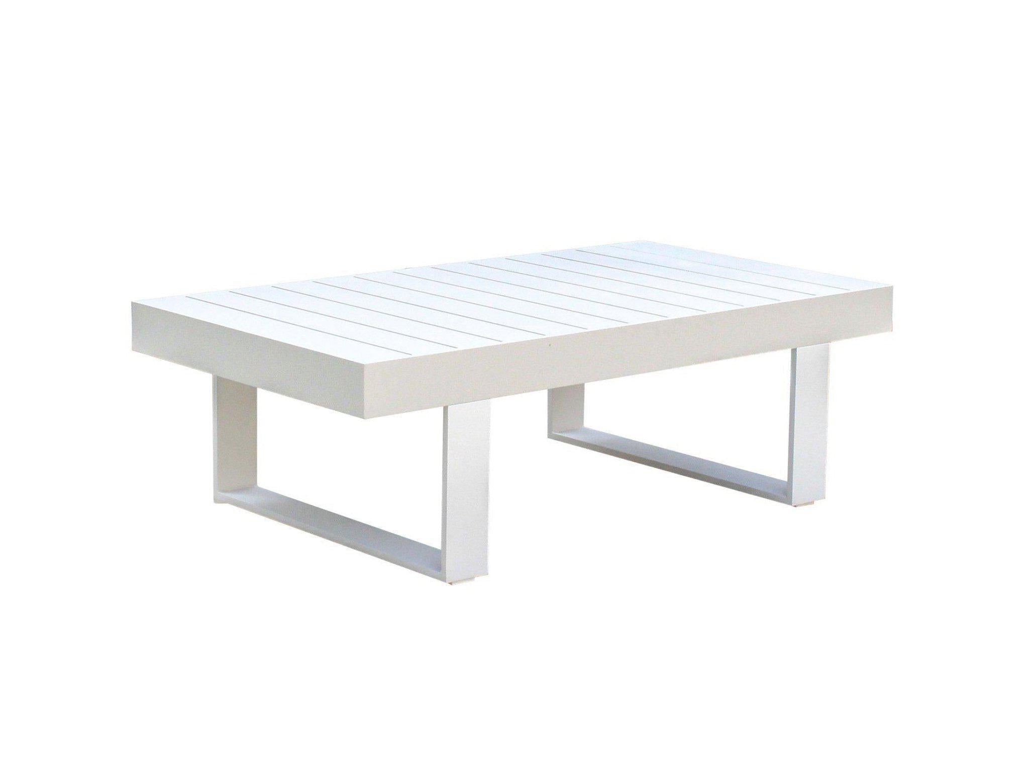 FurnitureOkay Manly Aluminium Outdoor Coffee Table — White