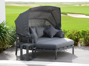FurnitureOkay Manly Aluminium Outdoor Daybed — Charcoal