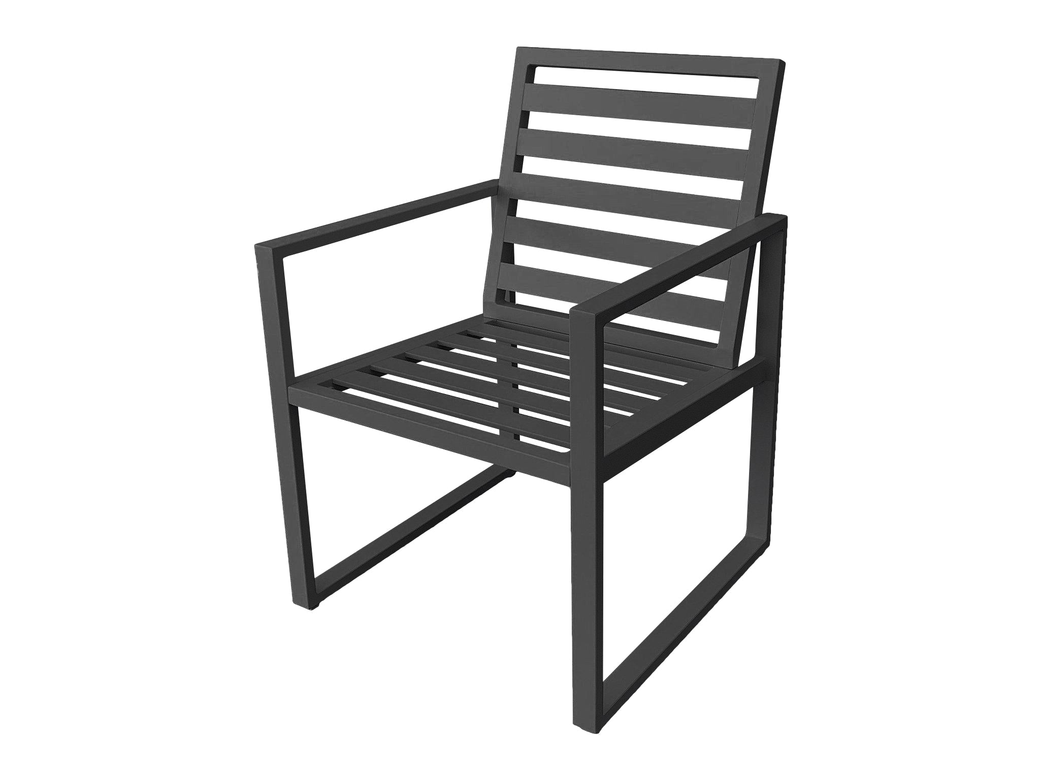 FurnitureOkay Manly Aluminium Outdoor Dining Chair — Charcoal