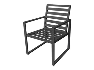 FurnitureOkay Manly Aluminium Outdoor Dining Chair — Charcoal