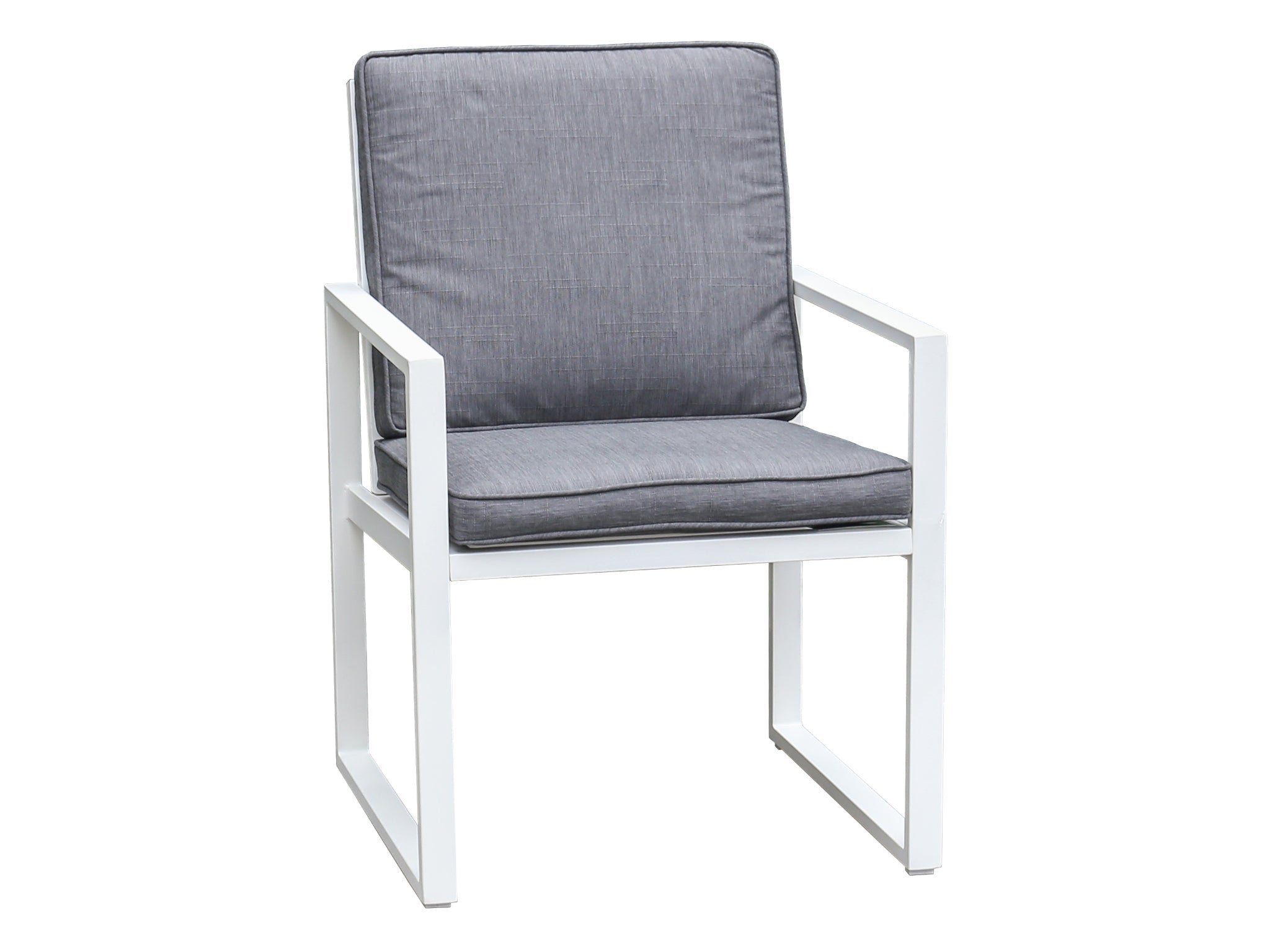 FurnitureOkay Manly Aluminium Outdoor Dining Chair — White