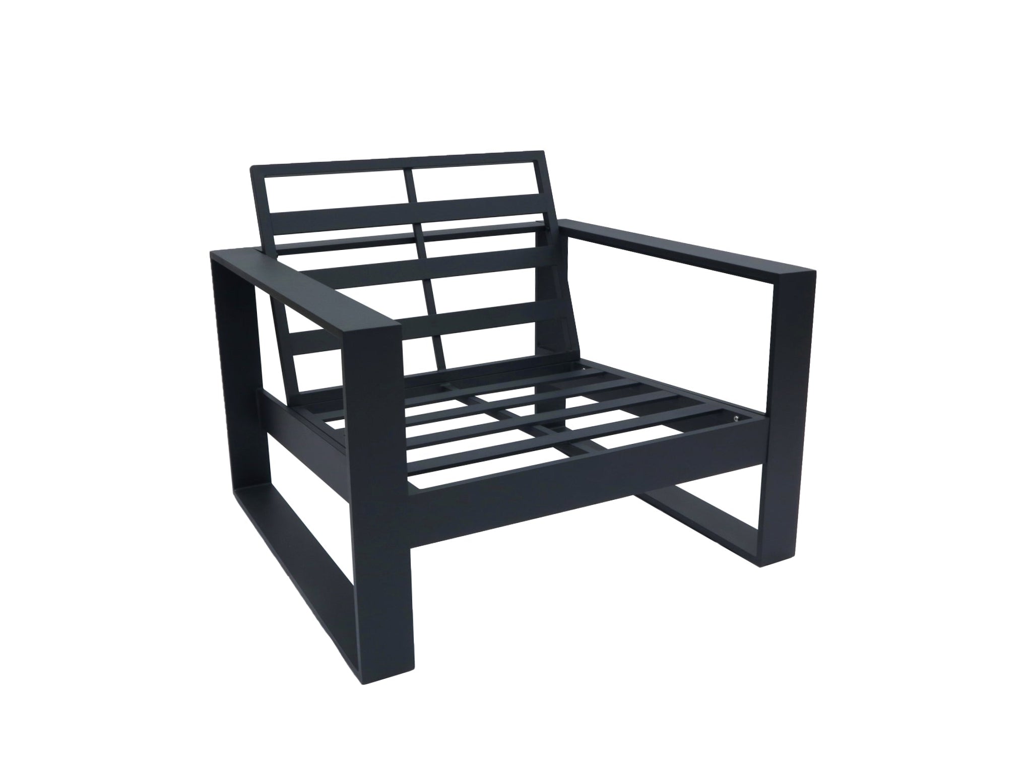 FurnitureOkay Manly Aluminium Outdoor Lounge Chair — Charcoal