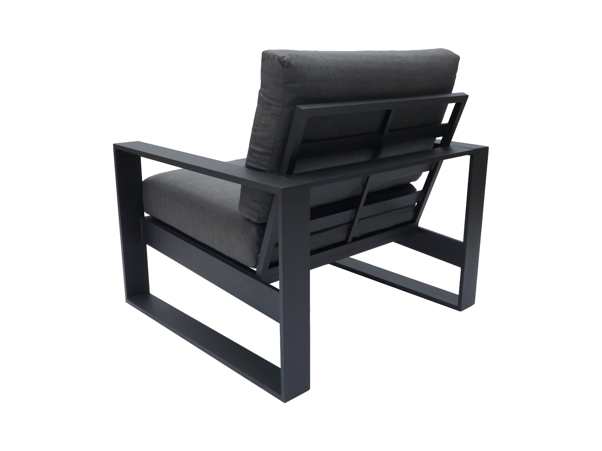 FurnitureOkay Manly Aluminium Outdoor Lounge Chair — Charcoal